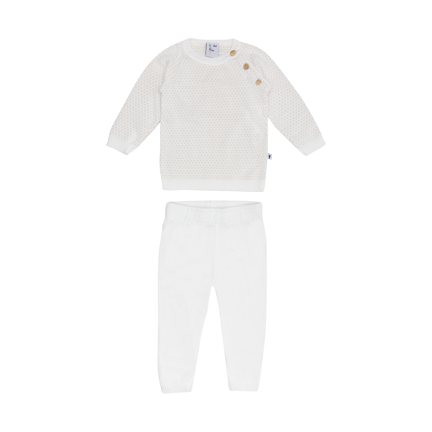 Klein Baby Pakje  Knitted - Mt 68  Natural White