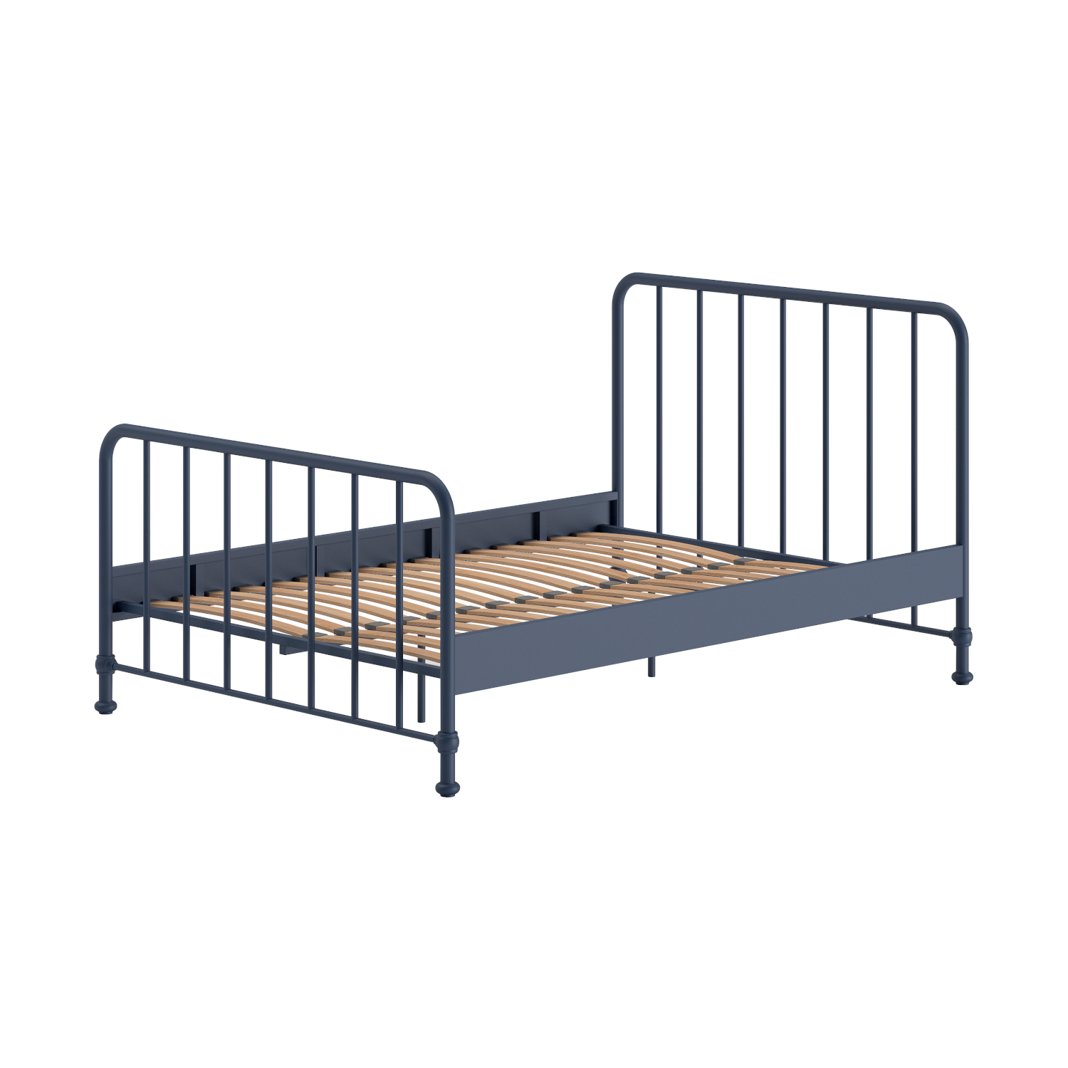 Vipack Bronxx Bed - 140 x 200 cm - Mat Blue Denim