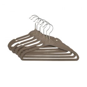 Puck Kledinghanger - 6 stuks - Velours Zand