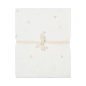 Nanami Bird Wieglaken - 75 x 120 cm - Off White