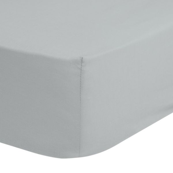 Good Morning Cotton Hoeslaken Light Grey 90 x 200 cm