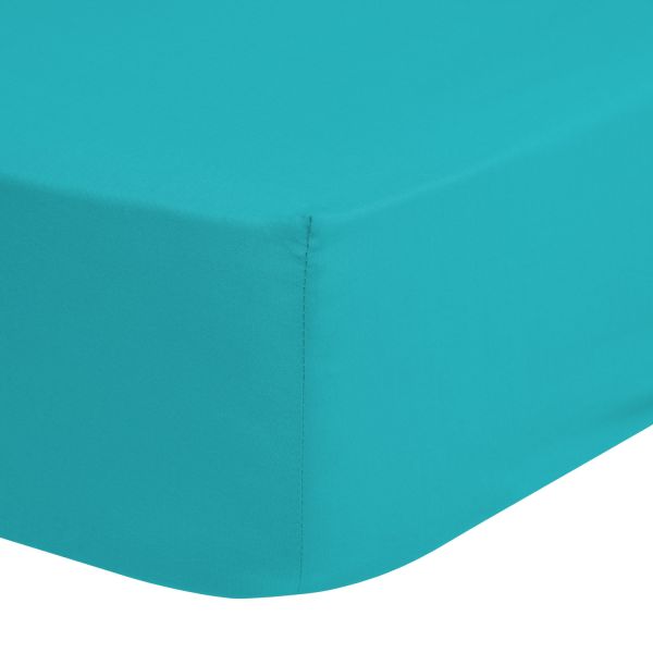 Good Morning Jersey Hoeslaken Aqua 90 x 200 cm