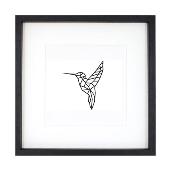 Casa Sentir Kolibrie Schilderij - Medium - Zwart