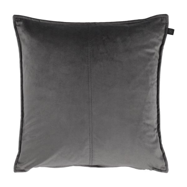 Overseas Middlestitch Kussen - 60 x 60 cm– Velours – Anthracite 