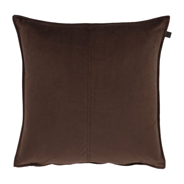 Overseas Middlestitch Kussen- 45 x 45 cm - Velours – Coffee