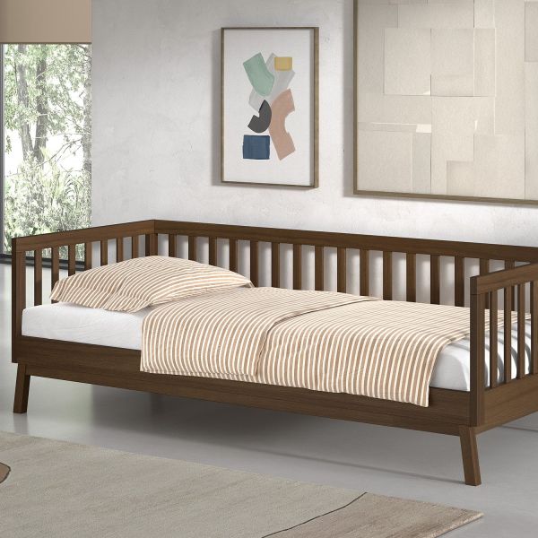 Vipack Kajuitbed - Sezane - 90 x 200 cm - Walnut – foto 2