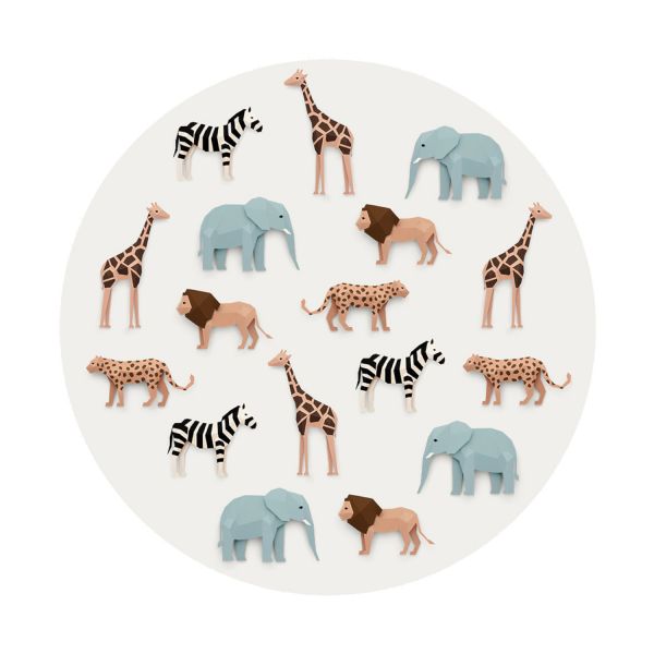 Studio Ditte Safari Cirkelbehang - 190 cm