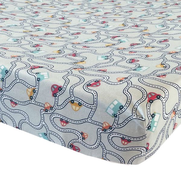 Bink Bedding Traffic Hoeslaken Grey 90 x 200 cm