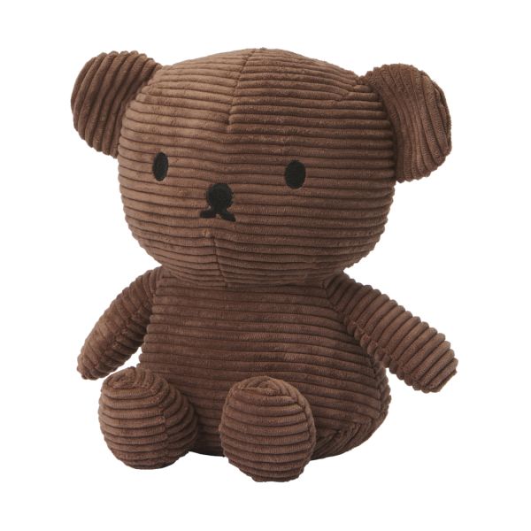 Nijntje Boris Bear Corduroy Knuffel 24 cm Brown