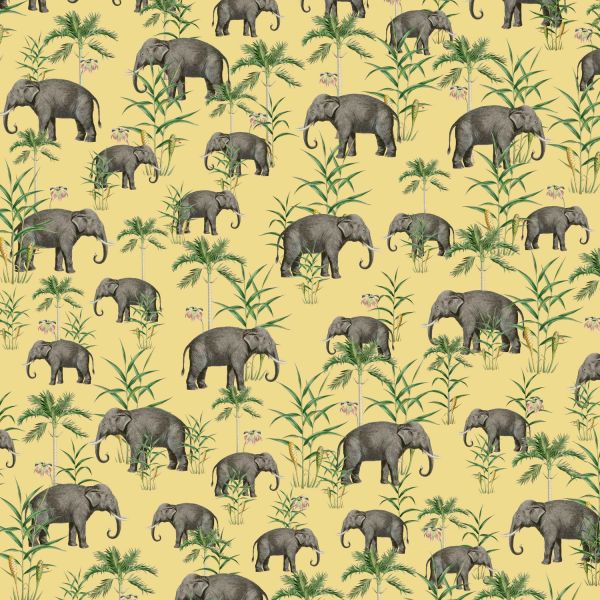 Creative Lab Amsterdam Oscar The Elephant Yellow Behang 300 x 280 cm