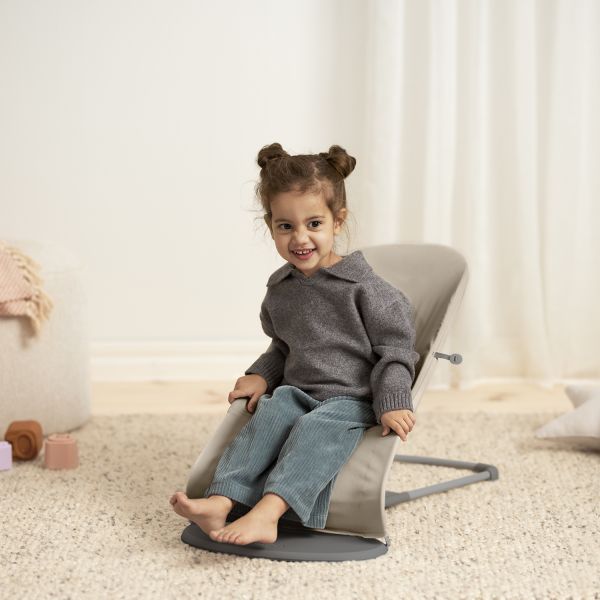 BabyBjörn Balance Soft Wipstoeltje Geweven Jersey Tri-Fabric - Zandgrijs