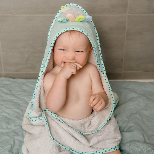 Fehn Badcape met Capuchon - Octopus - 80x80 cm Fehn Badcape met Capuchon - Octopus - 80x80 cm