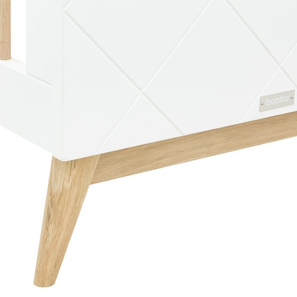 Bopita Paris Ledikant Wit / Eiken 60 x 120 Cm