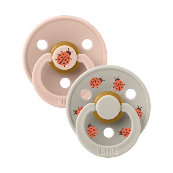 BIBS Studio Colour Fopspenen - 2 Stuks - Size 3 - Ladybug Blush Mix