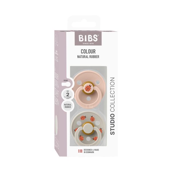 BIBS Studio Colour Fopspenen - 2 Stuks - Size 3 - Ladybug Blush Mix