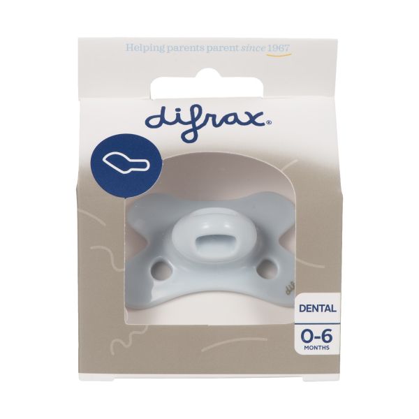 Difrax Uni Fopspeen - Rond - -2/+2 Mnd - Blauw 