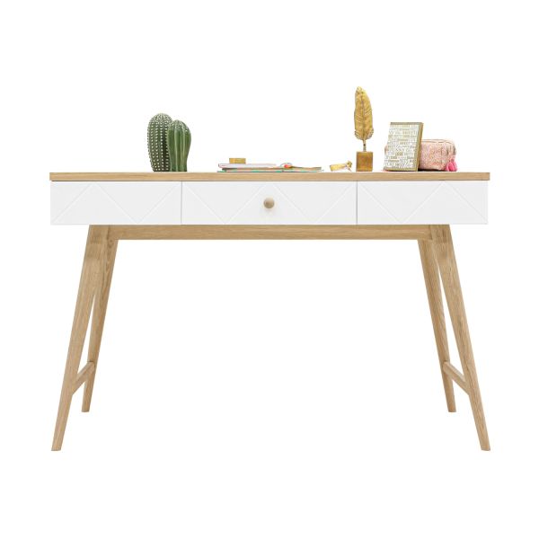 Bopita Paris Bureau Wit / Eiken