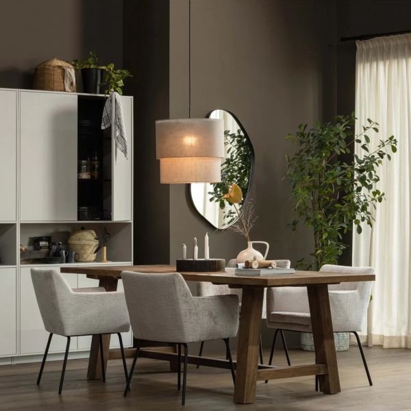 Woood Spiegel - Romee - Organisch 100 × 70 cm - Zwart