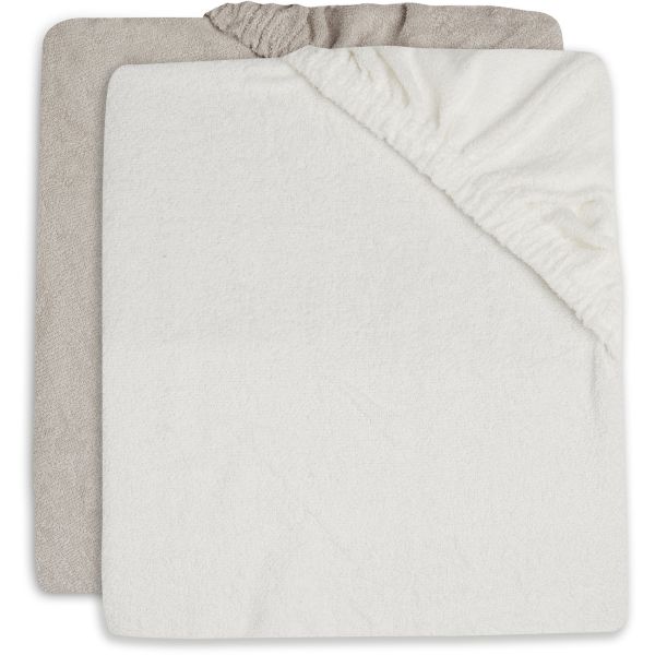 Jollein Aankleedkussenhoes - 2-pack - Badstof - Ivory/Nougat 