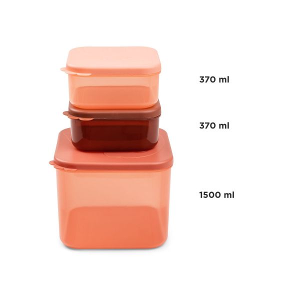 Done By Deer Elphee Snackbox - Large - 3 Stuks - Papaya