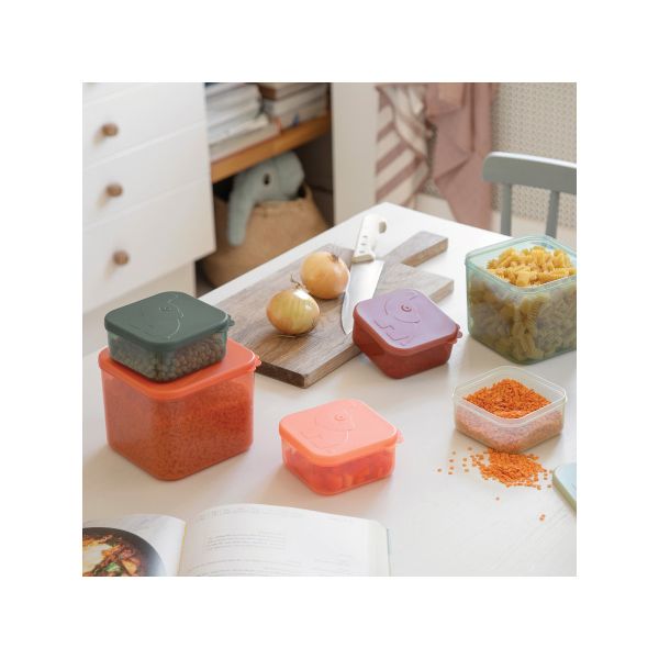 Done By Deer Elphee Snackbox - Large - 3 Stuks - Papaya