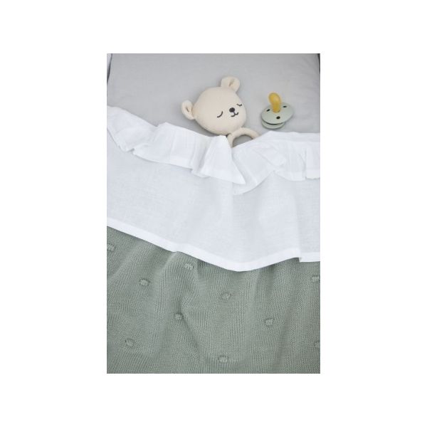 Meyco Wieglaken - Ruffle - White