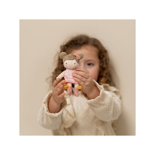 Little Dutch Little Pink Flowers Knuffelpop - Rosa - 10 cm
