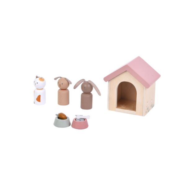 Little Dutch Aanvulset Poppenhuis - Huisdieren