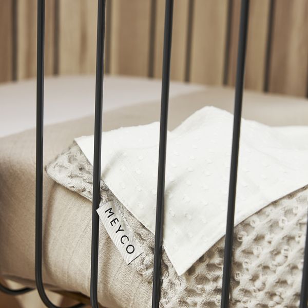 Meyco Baby Waffle Ledikantdeken - 100 x 150 cm - Greige