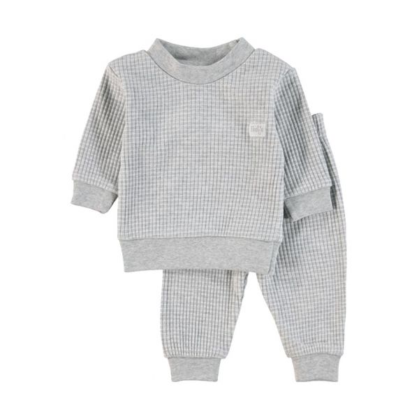 Feetje Wafel Pyjama Grijs Melee Mt. 56