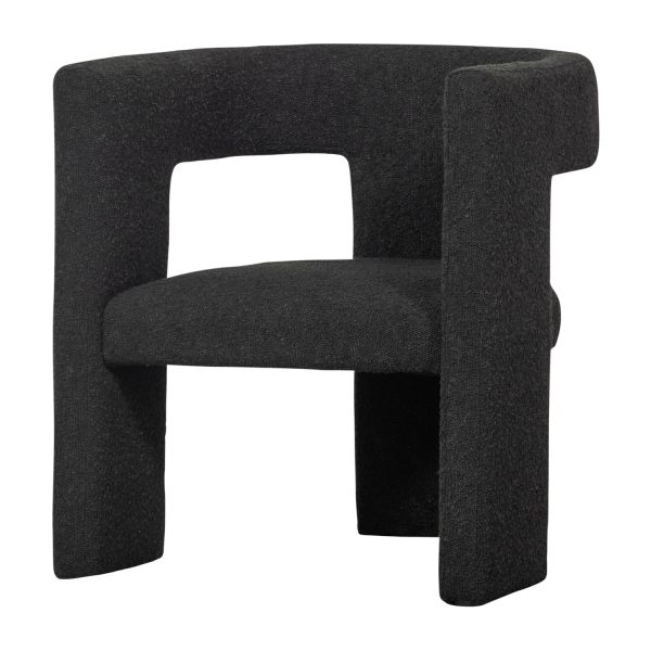 Woood Fauteuil - Tiwa - Bouclé Donkergrijs
