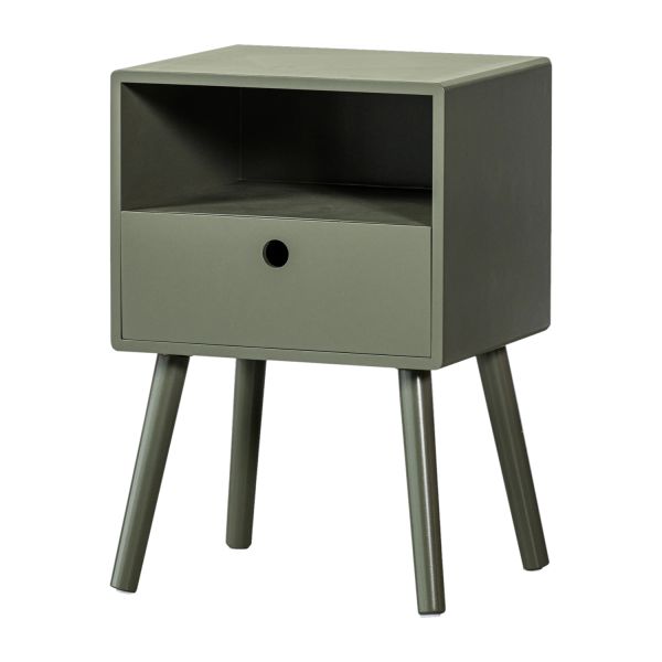 Woood Nachtkastje - Ozzy - Hout Warm Groen