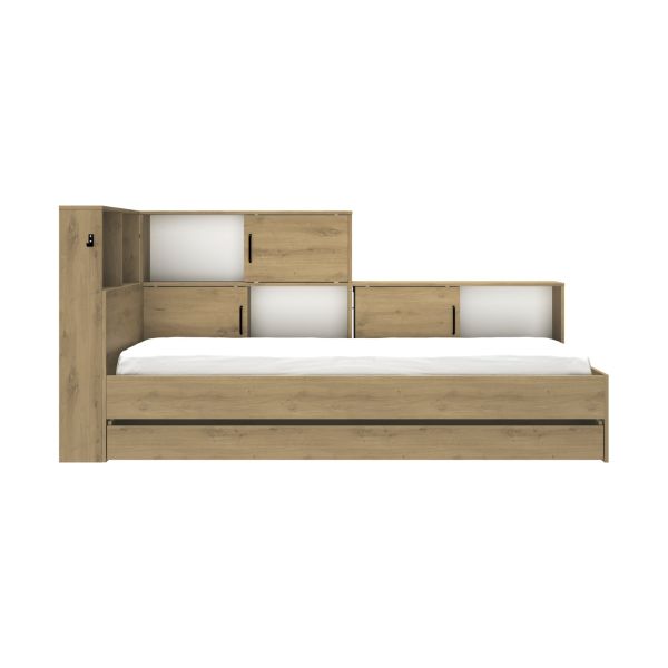 Diagone Erwan Opbergbed - 90x200 cm - Artisan Eiken 