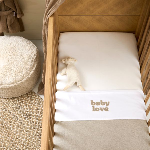 Meyco Baby Love Ledikantlaken - 100 x 150 cm - Sand Melange