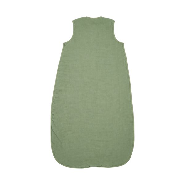 Meyco Baby Uni baby slaapzak gevoerd - pre-washed hydrofiel - olive green - 60cm