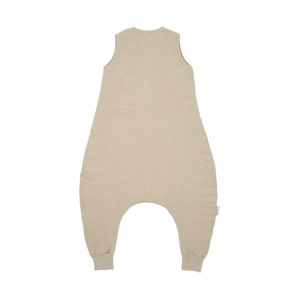 Meyco Baby Uni baby winter slaapoverall jumper - pre-washed hydrofiel - sand - 104cm 
