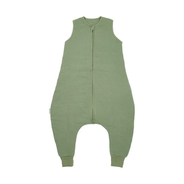Meyco Baby Uni baby winter slaapoverall jumper - pre-washed hydrofiel - olive green - 80cm