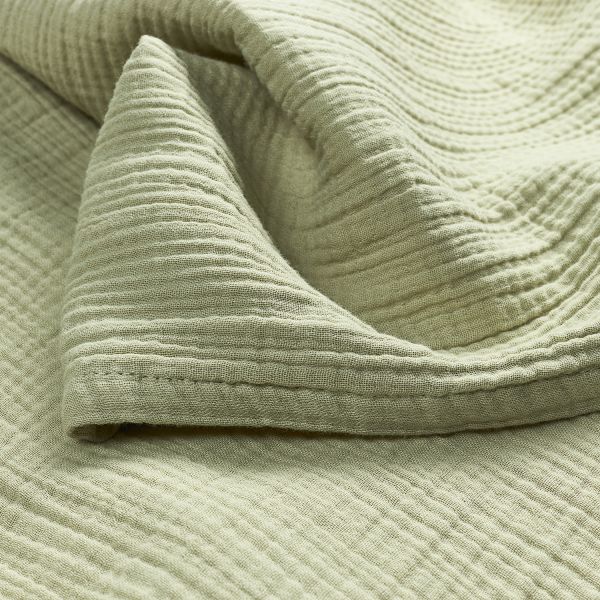 Meyco Baby Uni Wieglaken - Pre-Washed Hydrofiel - 75 x 100 cm - Soft Olive