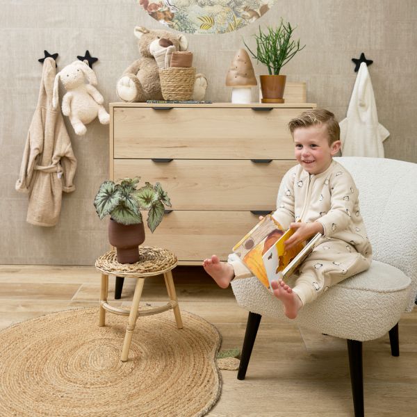 Meyco Baby Penguin baby winter slaapoverall jumper met vaste mouw - soft sand - 104cm