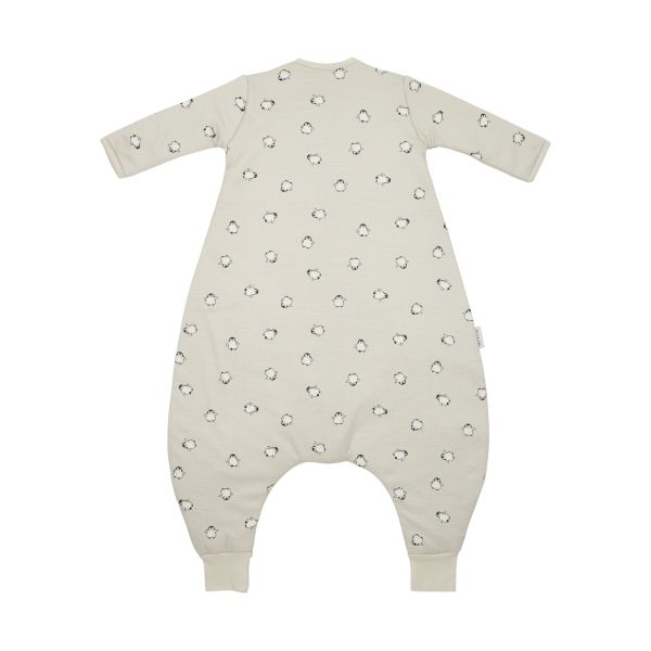 Meyco Baby Penguin baby winter slaapoverall jumper met vaste mouw - soft sand - 92cm