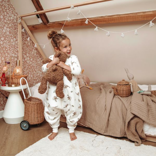 Meyco Baby Robin baby winter slaapoverall jumper met vaste mouw - multicolour - 104cm 