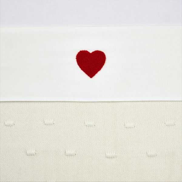 Meyco Sweet Heart Wieglaken - 75 x 100 cm - Red