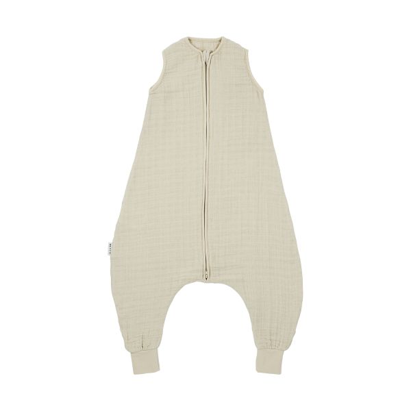Meyco Baby Uni Zomer Slaapoverall Jumper - 80 cm - Pre-Washed Hydrofiel - Soft Sand