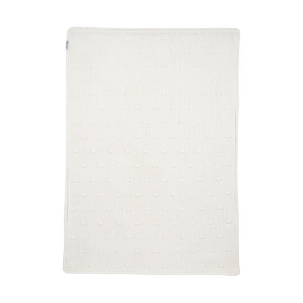 Meyco Ledikantdeken Knots Teddy - 100 x 150 cm - Offwhite