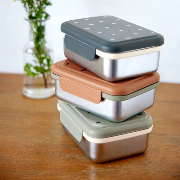 Lässig Lunchbox - Stainless Steel - Happy Prints - Midnight Blue