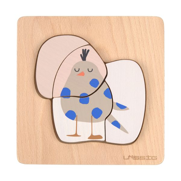 Lässig Houten Puzzel Set - Little Mateys - Hond/Vogel - FSC Hout