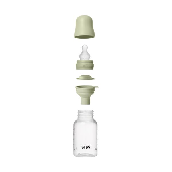 Bibs Fles - Slow Flow - 150 ml - Silicone - Sage