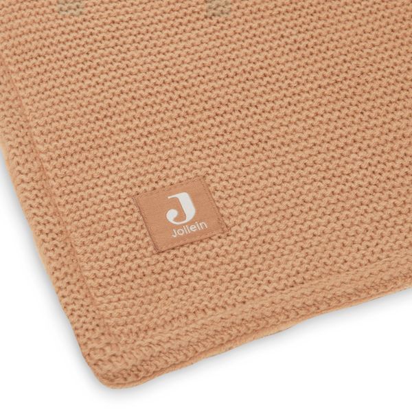 Jollein Basic Knit Ledikantdeken 100 x 150 cm Biscuit / Fleece
