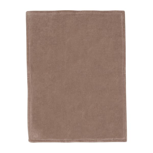 Jollein Deken Ledikant - Box Knit/Velvet - 100 x 150 cm - Milky Coffee