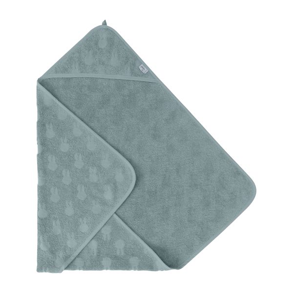 Jollein Miffy Jacquard Badcape - 75 x 75 cm - Badstof - Sea Green 